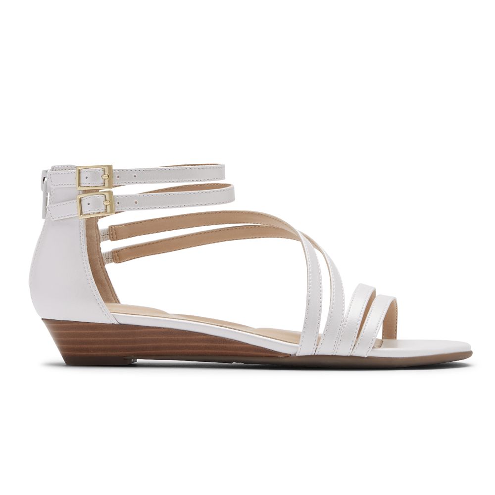 Rockport Canada Total Motion Zandra Asymmetrical - Womens Sandals White (TGF015429)